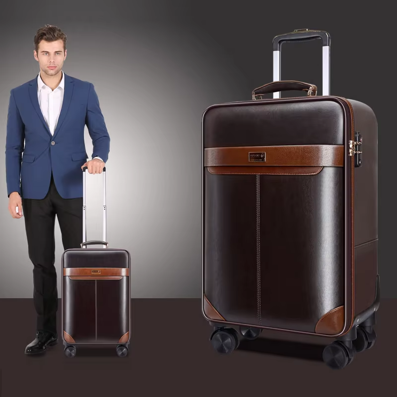 Spinner Wheel Rolling Suitcase 20 Inch - Juego de equipaje rodante de cuero