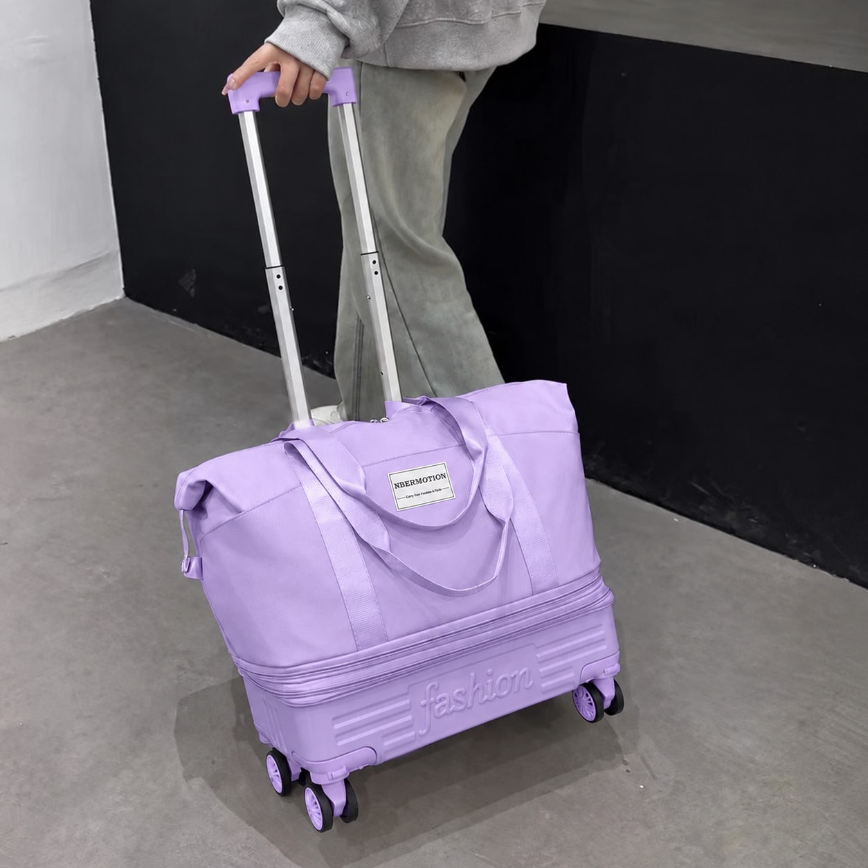 Foldable Rolling Luggage Bag - Bolsa de viaje con ruedas y