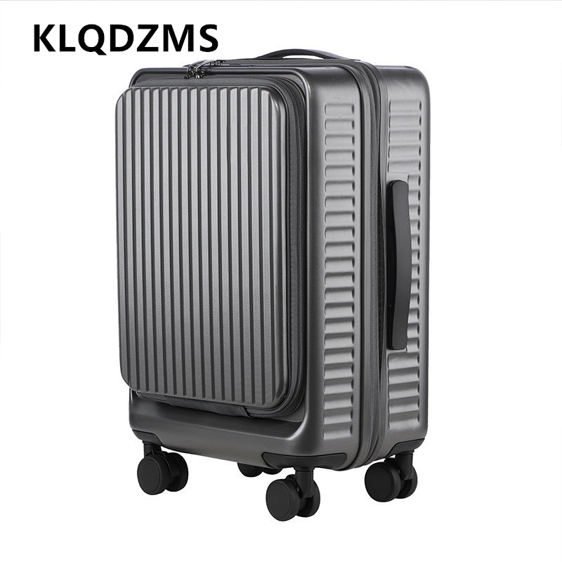 Front Opening Laptop Luggage 24 Inch - KLQDZMS Maleta con ruedas de gran