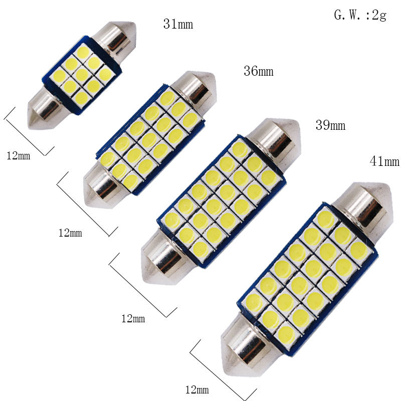2 piezas de bombillas LED C5W  - Luggage reseña y precio
