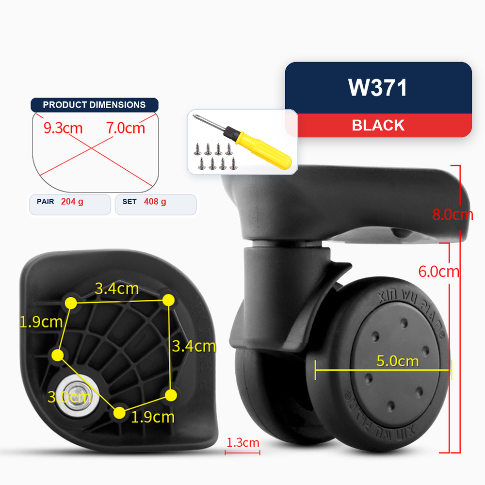 Rueda de equipaje de repuesto  - Silent Replacement Luggage Wheels reseña y precio